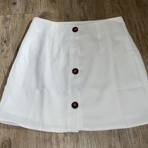 White button skirt
